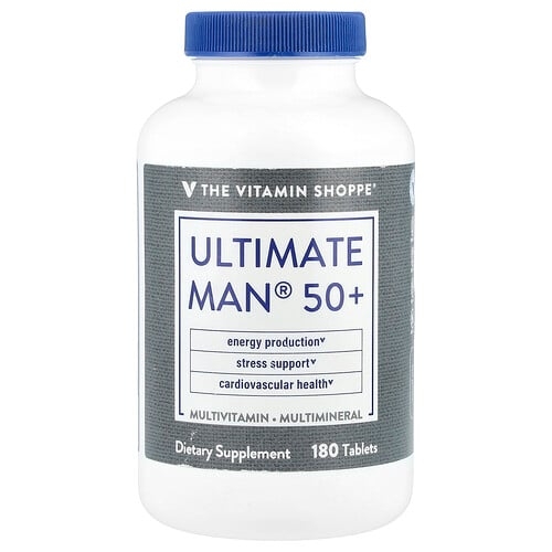 더 비타민 샵 The Vitamin Shoppe, Ultimate Man® 50+, 종합비타민 및 종합 미네랄, 180정 상세 이미지