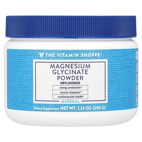 더 비타민 샵 The Vitamin Shoppe, 글리신마그네슘 분말, 무맛, 205g(7.23oz) 상품 이미지