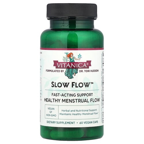 비타니카 Vitanica, Slow Flow, 월경 흐름 보조제, 베지 캡슐 60정 상세 이미지