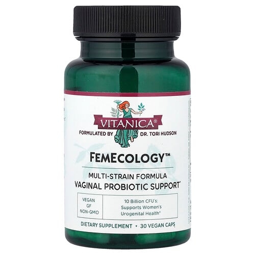 비타니카 Vitanica, FemEcology™, 질 내 프로바이오틱 보충제, 베지 캡슐 30정 상세 이미지