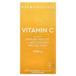 Viva Naturals, 비타민C, 1,000mg, 베지 캡슐 250정