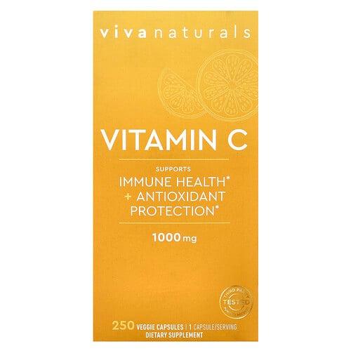 Viva Naturals, 비타민C, 1,000mg, 베지 캡슐 250정 상품 이미지