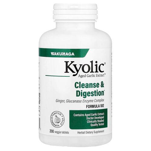 쿄릭 Kyolic, Aged Garlic Extract, 칸디다균 제거 및 소화 증진, 포뮬라 102, 베지 정제 200정 상품 이미지