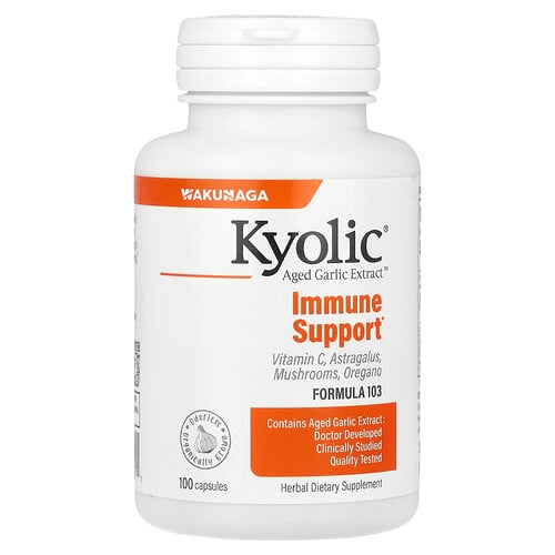 쿄릭 Kyolic, Aged Garlic Extract™, 면역력 강화, 포뮬라 103, 캡슐 100정 상세 이미지