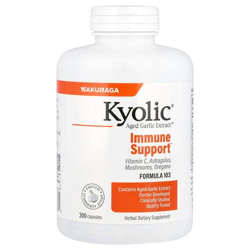 쿄릭 Kyolic, Aged Garlic Extract™, 포뮬라 103, 캡슐 300정 상품 이미지