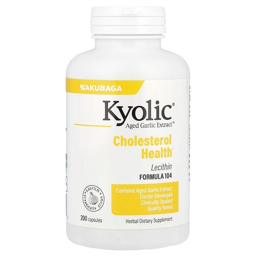 쿄릭 Kyolic, Aged Garlic Extract™, 콜레스테롤 건강, 포뮬라 104, 캡슐 200정 상세 이미지