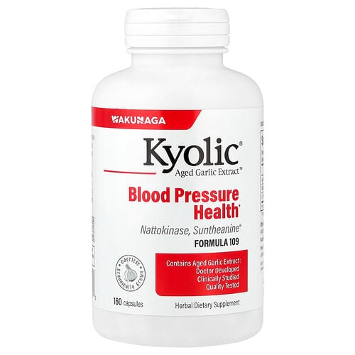 쿄릭 Kyolic, Aged Garlic Extract™, 혈압 건강, 포뮬라 109, 캡슐 160정 상세 이미지