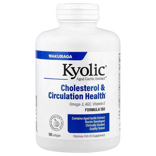 쿄릭 Kyolic, Aged Garlic Extract™, 콜레스테롤 및 혈액 순환 건강, 소프트젤 180정 상품 이미지