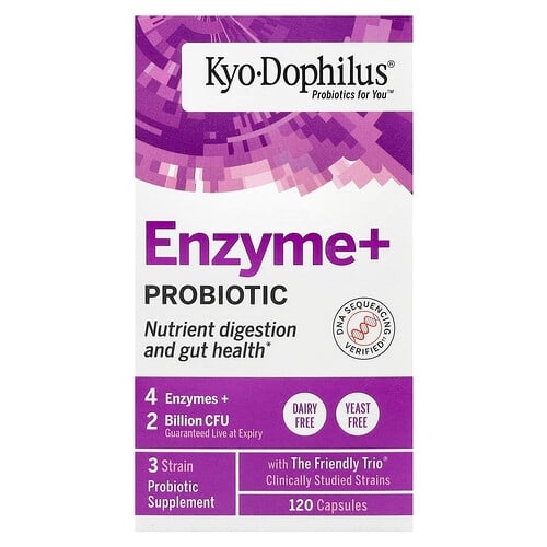 쿄릭 Kyolic, Kyo-Dophilus®, 효소+ 프로바이오틱, 캡슐 120정 상세 이미지