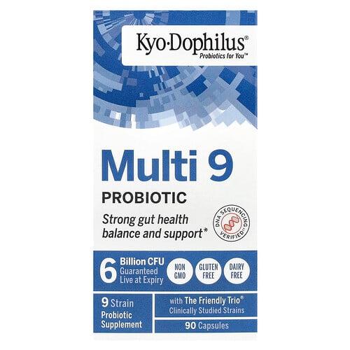 쿄릭 Kyolic, Kyo-Dophilus®, 멀티 9 프로바이오틱, 60억CFU, 캡슐 90정 상품 이미지