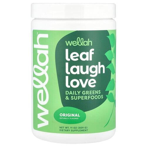 웰라 Wellah, Leaf Lough Love, 데일리 그린 및 슈퍼 푸드, 오리지널, 309g(11oz) 상품 이미지
