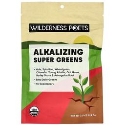윌더니스 포잇츠 Wilderness Poets, 알칼리화 슈퍼 그린 주스, 99g (3.5oz)
