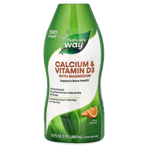 네이쳐스 웨이 Nature's Way, 칼슘 및 비타민D3 마그네슘 함유, 감귤류 맛, 480ml(16fl oz) 상세 이미지