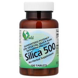 월드 올가닉스 World Organic, 실리카 500, 100정(1정당 50mg)
