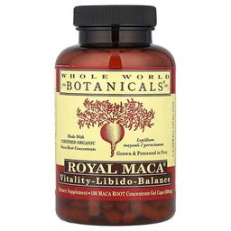 홀 월드 보타니칼 Whole World Botanicals, Royal Maca®, 500mg, 젤 캡슐 180정