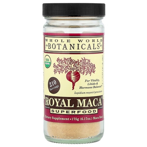 홀 월드 보타니칼 Whole World Botanicals, Royal Maca®, 슈퍼 푸드, 175g(6.17oz) 상세 이미지