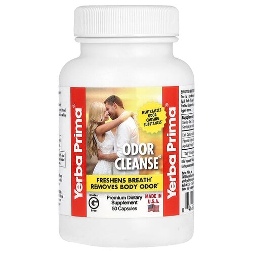 예바프리마 Yerba Prima, Odor Cleanse, 캡슐 50정(캡슐 1정당 75mg) 상세 이미지