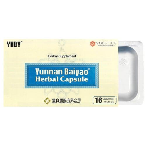 윤난 바이야오 Yunnan Baiyao, 허브 캡슐, 캡슐 16정 상품 이미지