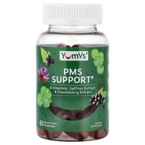 얌-V YumVs, PMS Support Gummies, 천연, 구미젤리 60개 상품 이미지