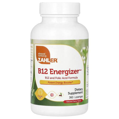 자일러 Zahler, B12 에너자이저, B12 및 엽산 포뮬라, 천연 체리, 사탕 정제 360정 상품 이미지