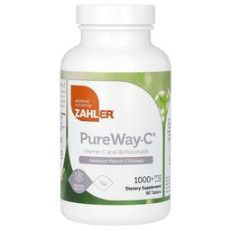 자일러 Zahler, Pure Way-C, 비타민C 및 바이오플라보노이드, 1,000mg, 90정