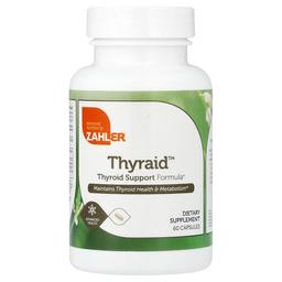 자일러 Zahler, Thyraid™, 갑상선 지원 포뮬라, 캡슐 60정