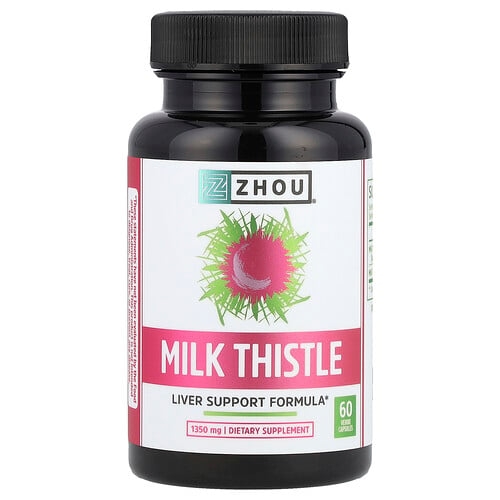 Zhou Nutrition, 밀크시슬, 베지 캡슐 60정(캡슐 1정당 450mg) 상세 이미지
