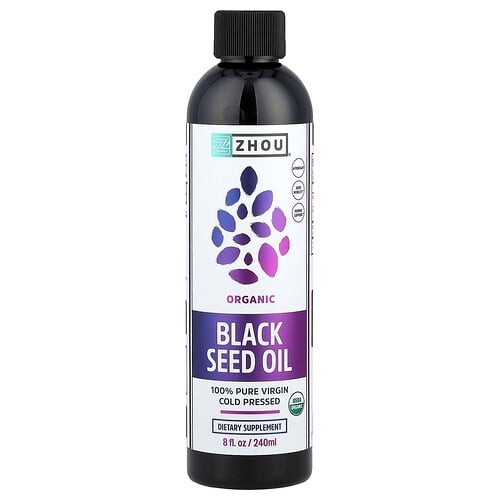 Zhou Nutrition, 유기농 블랙 씨드 오일, 240ml(8fl oz) 상세 이미지