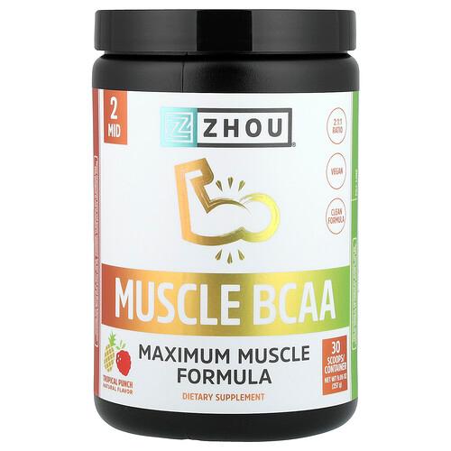 Zhou Nutrition, Muscle BCAA, 트로피컬 펀치, 257g(9.06oz) 상품 이미지