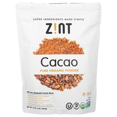 진트 Zint, 순수 유기농 분말, 카카오, 454g(16oz) 상품 이미지
