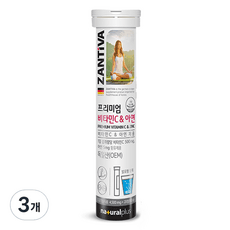 내츄럴플러스 잔티바 발포 비타민C 아연 90g, 20정, 3개 상품 이미지