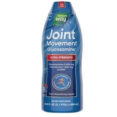 Ultra Strength Joint Movement 글루코사민 조개류 프리 글루텐 프리 무설탕 (글루코사민 2000mg + 콘드로이틴 1200mg + MSM 500mg), 1개 상세 이미지