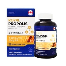 캐나다 직수입 로얄 프로폴리스 500mg x 180캡슐 6개월분, 180정, 1개 상세 이미지