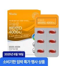 콜마생활건강 위슬로 고함량 비타민D 4000IU, 1박스, 60회분 이미지