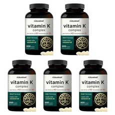 NatureBell Vitamin K Complex 네이처벨 비타민 K 복합체 K1+K2(MK-7 & MK-4) 소프트젤, 5개, 300정 상세 이미지