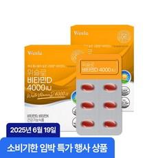 콜마생활건강 위슬로 고함량 비타민D 4000IU, 2박스, 60회분 이미지