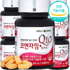 식약처인정 코엔자임 Q10 큐텐 1000mg 항산화 q10 식약청 인증 캡슐 정, 30정, 6개 상품 이미지