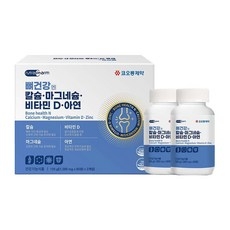 코오롱제약 뼈건강엔 칼슘 마그네슘 비타민D 아연, 2개, 60정 상세 이미지