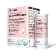 더건강드림 질 유래 유산균 특허 3종 이너프로바이오틱스 플러스, 1박스, 30정 상세 이미지