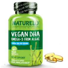 내츄렐로 비건 DHA 오메가3 해초 조류추출 60정 naturelo Vegan DHA Supplement with Omega-3 from Algae 60ct, 1개 상세 이미지