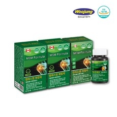 엠에스엠 복합제 60T (2개월분)X3 우정약품 / MSM 비타민D 보스웰리아추출물 초록입홍합분말 우슬 홍화씨 글루코사민황산염 상어연골분말, 3개, 60정 상세 이미지