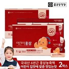 종근당건강 맛있는 어린이홍삼 30포x2박스 6년근 홍삼 면연력증진 기억력개선 도움 진세노사이드 사포닌 감초 허브 생강 사양벌꿀, 2개 상품 이미지