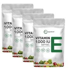 마이크로인그레디언트 비타민E 1000 IU 소프트젤 Micro Ingredients Vitamin E, 4개, 240정 상품 이미지