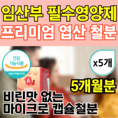 임산부 비헴철 엽산 철분 프리미엄 리포퍼 가임기 여성 태아 청소년 필수영양제 lipofer 에너데이, 5개, 60정 이미지
