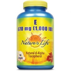 Nature's Life Vitamin E 1 000 IU | 100 ct, 1개, 100정 상세 이미지