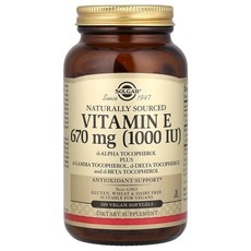 솔가 천연 비타민 E 670mg(1 000IU) 100베지테리언 소프트겔, 1개 상세 이미지