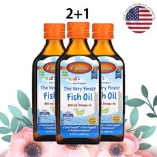 칼슨 키즈 노르웨지안 오메가3 비타민E 액상 200ml 80회 분 오렌지맛 x 3병, 3개 상세 이미지