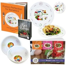 Portion Perfection Bariatric Surgery Must Haves: 멜라민 수술 후 체중 조절 키트 양 조절을 위한 측정 그릇 및 비만 플레이트 포함 식, Portion Perfection Bariatric S, 1개 상세 이미지