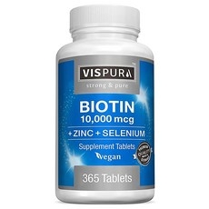 171319 VISPURA 비스퓨라 비오틴 10000mcg 아연 셀레늄 태블릿 365정, 1개 상세 이미지