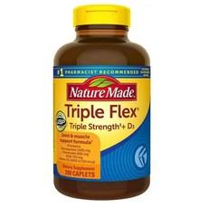 Nature Made TripleFlex 글루코사민 콘드로이틴 및 MSM - 2병 각 200캡슐 총 400정, 200개 (1팩), 무향 상품 이미지